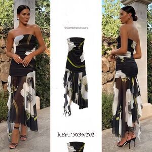 NWT ZARA TULLE FLORAL DRESS